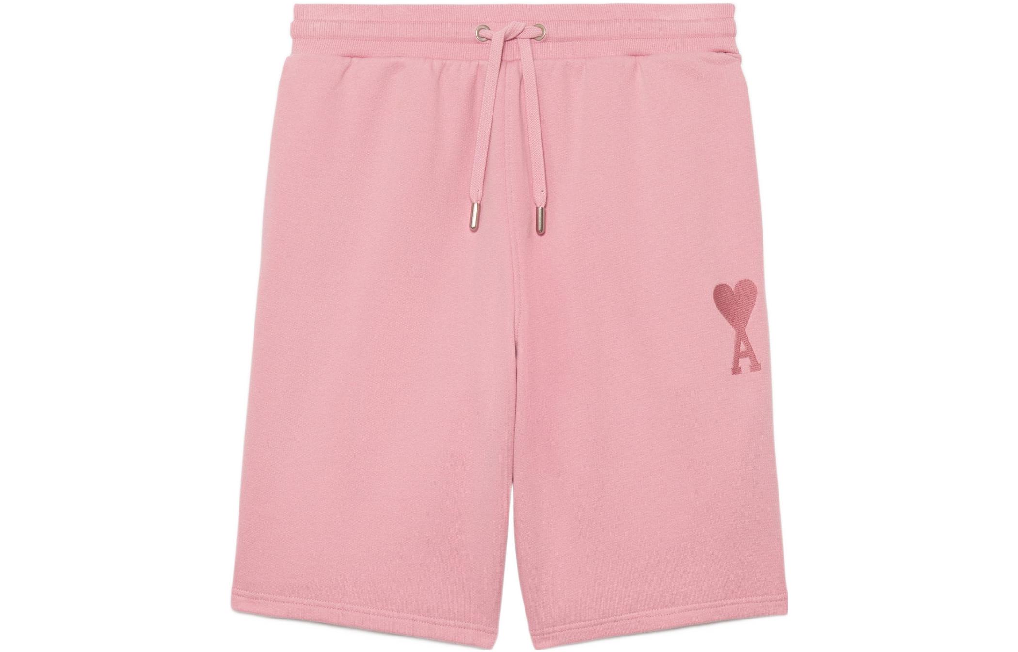 Order Ami Paris AMIPARIS SS22 粉色寬鬆抽繩短褲 HSO602-747655