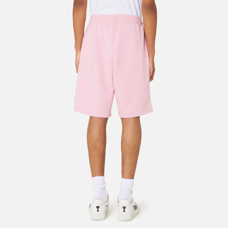 Shop Ami Paris AMIPARIS SS22 粉色寬鬆抽繩短褲 HSO602-747655