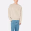 Shop 아미 파리 SS22 베이지 하트 로고 자수 유니섹스 크루넥 긴팔 스웨트셔츠 USW002747-250
