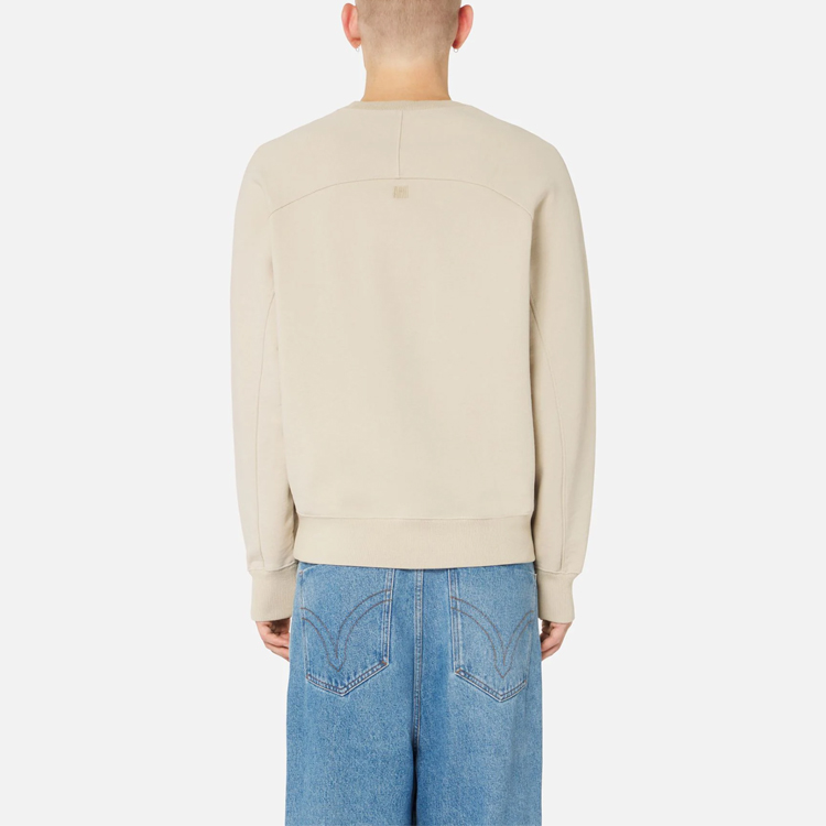 Ami Paris AMIPARIS SS22 Beige Heart Logo Embroidered Unisex Crewneck Long Sleeve Sweatshirt USW002747-250 圖 5