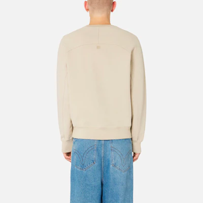 아미 파리 SS22 베이지 하트 로고 자수 유니섹스 크루넥 긴팔 스웨트셔츠 USW002747-250 Purchase 아미 파리 SS22 베이지 하트 로고 자수 유니섹스 크루넥 긴팔 스웨트셔츠 USW002747-250