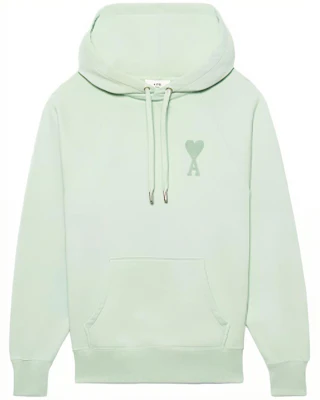Ami Paris AMIPARIS SS22 Logo Heart Mint Hoodie Unisex Light Green USW202-747441 Order Ami Paris AMIPARIS SS22 Logo Heart Mint Hoodie Unisex Light Green USW202-747441