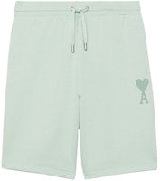 Ami Paris AMIPARIS SS22 Mint Green Relaxed Fit Casual Shorts Solid Color Tie-Waist. HSO602-747441 Ami Paris AMIPARIS SS22 Mint Green Relaxed Fit Casual Shorts Solid Color Tie-Waist. HSO602-747441