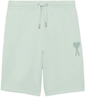 Order Ami Paris AMIPARIS SS22 Mint Green Relaxed Fit Casual Shorts Solid Color Tie-Waist. HSO602-747441