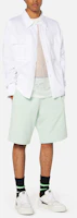 Lookbook Ami Paris AMIPARIS SS22 Mint Green Relaxed Fit Casual Shorts Solid Color Tie-Waist. HSO602-747441