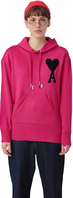 Ami Paris 2022春夏霓虹紫心型Logo抽繩連帽上衣 男女通用款式 UKS802018-630 Details for Ami Paris 2022春夏霓虹紫心型Logo抽繩連帽上衣 男女通用款式 UKS802018-630