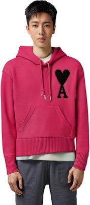 Ami Paris 2022春夏霓虹紫心型Logo抽繩連帽上衣 男女通用款式 UKS802018-630 Sizing Ami Paris 2022春夏霓虹紫心型Logo抽繩連帽上衣 男女通用款式 UKS802018-630