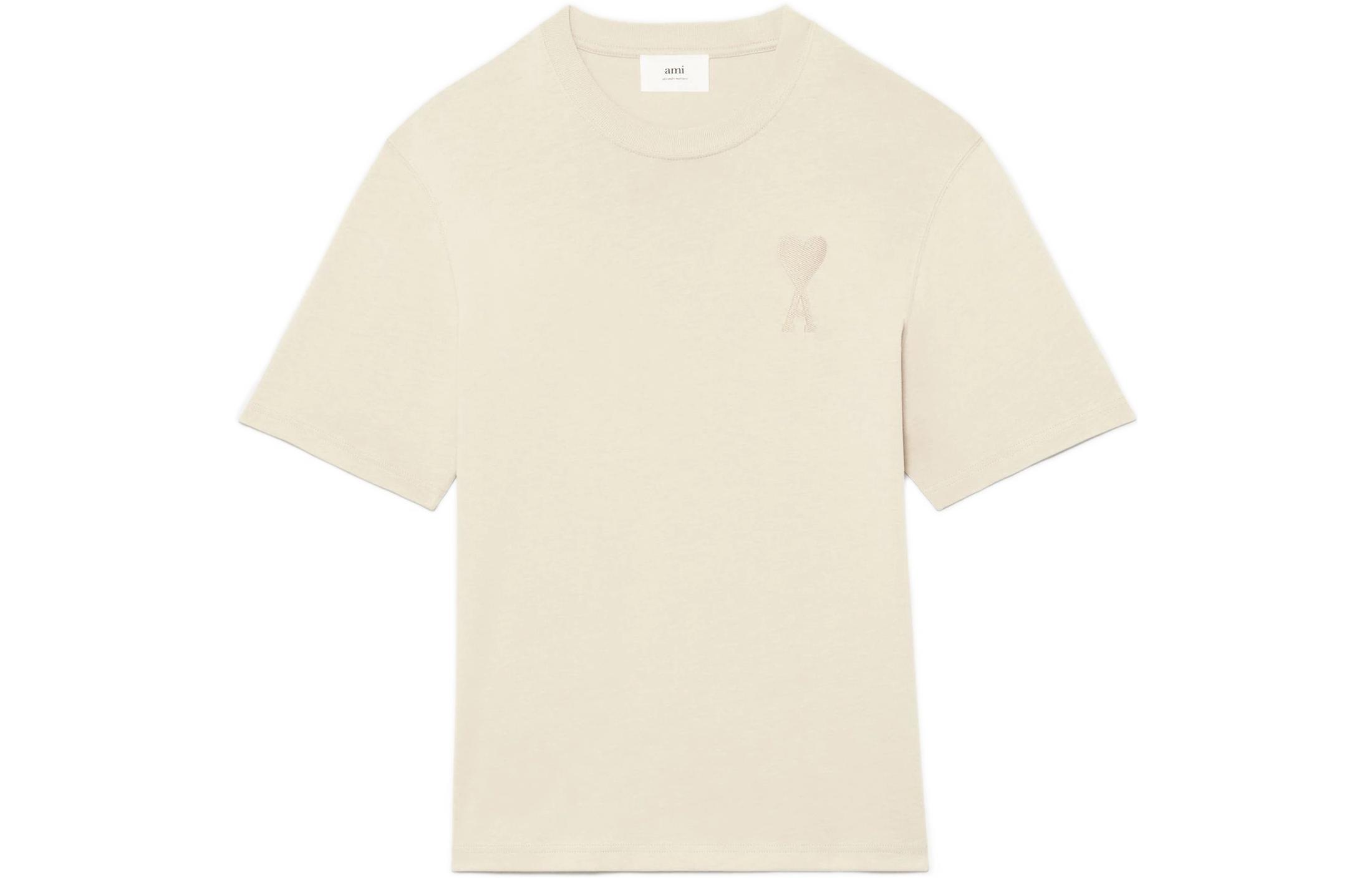 Order Ami Paris AMIPARIS SS22 Camiseta Unisex Logo Corazón Pastel Bordado Manga Corta. UTS002726-250