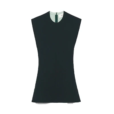 Ami Paris AMIPARIS SS22 Two-Tone Sleeveless Mini Dress Green. FDR003253-320