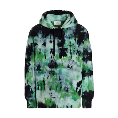 Ami Paris AMIPARIS SS22 Unisex Green Tie-Dye Knitted Sweatshirt. USW208733301