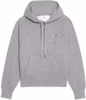 Ami Paris AMIPARIS SS22 Unisex Grey Hoodie with Embroidered Logo Design. USW202747-055 Ami Paris AMIPARIS SS22 Unisex Grey Hoodie with Embroidered Logo Design. USW202747-055