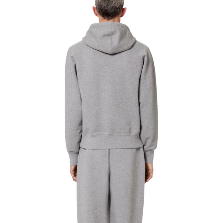 Ami Paris AMIPARIS SS22 Unisex Grey Hoodie with Embroidered Logo Design. USW202747-055 圖 4