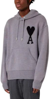 Lookbook Ami Paris AMIPARIS SS22 男女款Logo愛心拼色連帽上衣 - 灰色 UKS802.018057