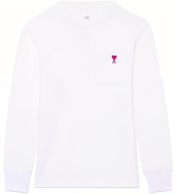 Ami Paris AMIPARIS SS22 白色爱心标志长袖男女同款T恤。 UTS200-701100 Buy Ami Paris AMIPARIS SS22 白色爱心标志长袖男女同款T恤。 UTS200-701100