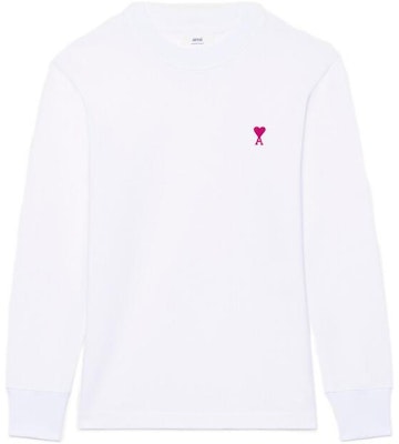 Ami Paris AMIPARIS SS22 白色爱心标志长袖男女同款T恤。 UTS200-701100 Order Ami Paris AMIPARIS SS22 白色爱心标志长袖男女同款T恤。 UTS200-701100