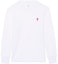 Order Ami Paris AMIPARIS SS22 白色爱心标志长袖男女同款T恤。 UTS200-701100