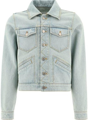 Ami Paris AMIPARIS 2023春夏復古刷破單排扣牛仔外套 藍色 HJK207DE0002448 Order Ami Paris AMIPARIS 2023春夏復古刷破單排扣牛仔外套 藍色 HJK207DE0002448