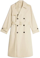 Ami Paris AMIPARIS SS23 Double-Breasted Solid Trench Coat Off-White. UCO106CO0009-709 Ami Paris AMIPARIS SS23 Double-Breasted Solid Trench Coat Off-White. UCO106CO0009-709