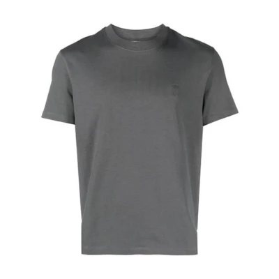 Ami Paris AMIPARIS SS23 Grey Heart Embroidered Crewneck Short Sleeve T-Shirt. UTS022726-081