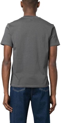 Ami Paris SS23 Camiseta Gris Cuello Redondo Bordado Corazón Manga Corta. UTS022726-081 Shop Ami Paris SS23 Camiseta Gris Cuello Redondo Bordado Corazón Manga Corta. UTS022726-081