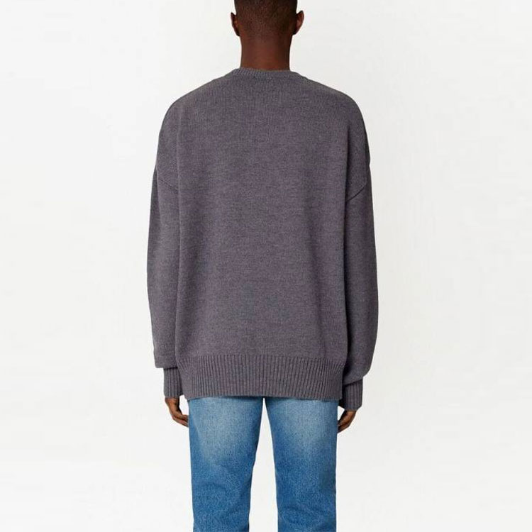 Ami Paris AMIPARIS SS23  Grey Logo Graphic Knit Sweater. UKS002018-084 圖 5