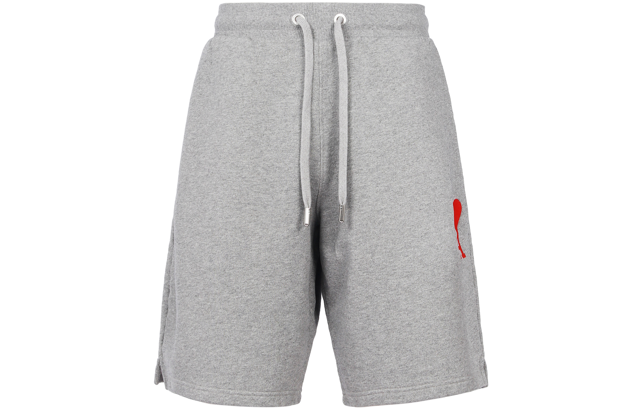 Ami Paris AMIPARIS SS23  Grey Loose Fit Shorts with Heart Embroidery. HSO602747-055