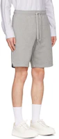 Sizing Ami Paris AMIPARIS SS23 Grey Loose Fit Shorts with Heart Embroidery. HSO602747-055