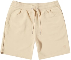 Ami Paris AMIPARIS SS23 Logo Embroidered Drawstring Shorts Beige USO604747 -714 Ami Paris AMIPARIS SS23 Logo Embroidered Drawstring Shorts Beige USO604747 -714