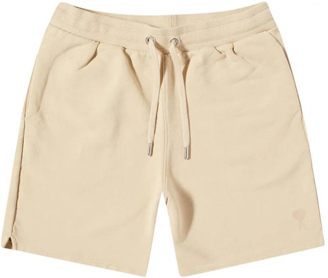 Ami Paris AMIPARIS SS23 Shorts Beige con Logo Bordado y Cordón Ajustable USO604747 -714 Order Ami Paris AMIPARIS SS23 Shorts Beige con Logo Bordado y Cordón Ajustable USO604747 -714