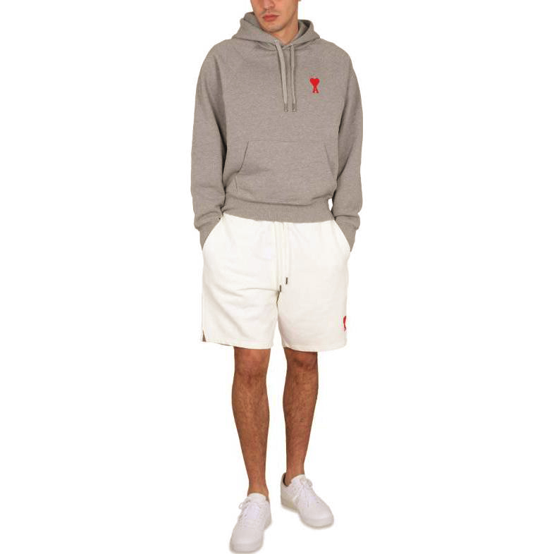 Purchase Ami Paris AMIPARIS SS23 白色抽繩短褲附刺繡Logo。 USO604747-175