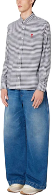 アミパリス AMIPARIS SS23 ブラックハートチェック シングルブレスト 長袖シャツ メンズ. HSH113CO0023-492 Lookbook アミパリス AMIPARIS SS23 ブラックハートチェック シングルブレスト 長袖シャツ メンズ. HSH113CO0023-492