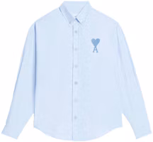 Order Ami Paris AMIPARIS SS23 藍色愛心標誌寬鬆襯衫(男女適用) USH124CO0031-450