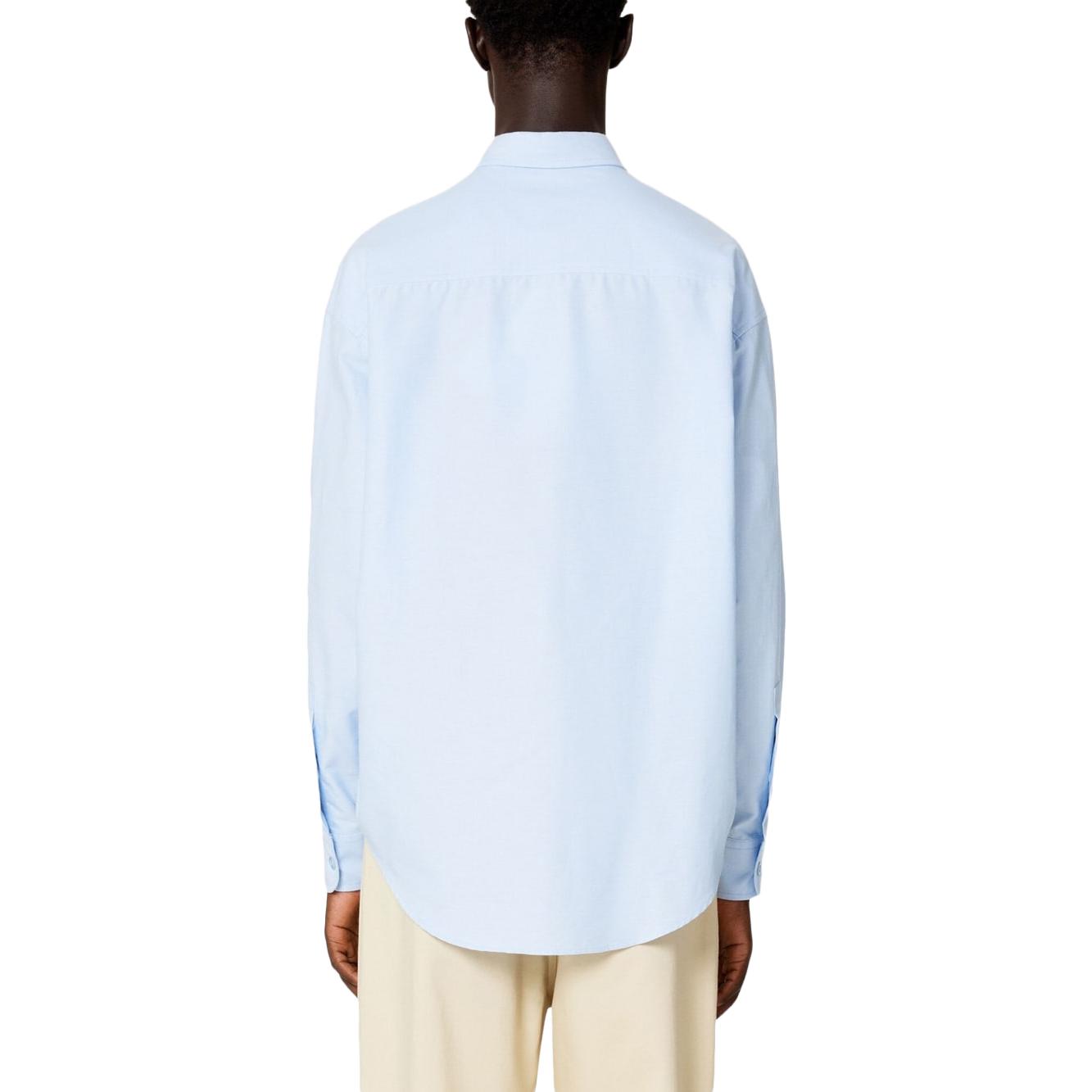 Ami Paris AMIPARIS SS23 Blue Heart Logo Button-Up Loose Fit Shirt Unisex USH124CO0031-450 圖 4