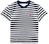 Order Ami Paris AMIPARIS SS23 Blue White Striped Heart Cotton Unisex Casual T-Shirt. UTS013074-492