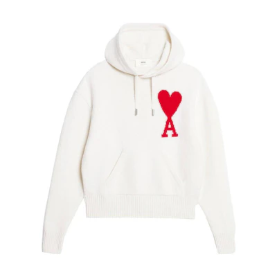 Ami Paris AMIPARIS SS23 Logo Knit Pullover Sweater Unisex Beige. UKS802KN0018-154
