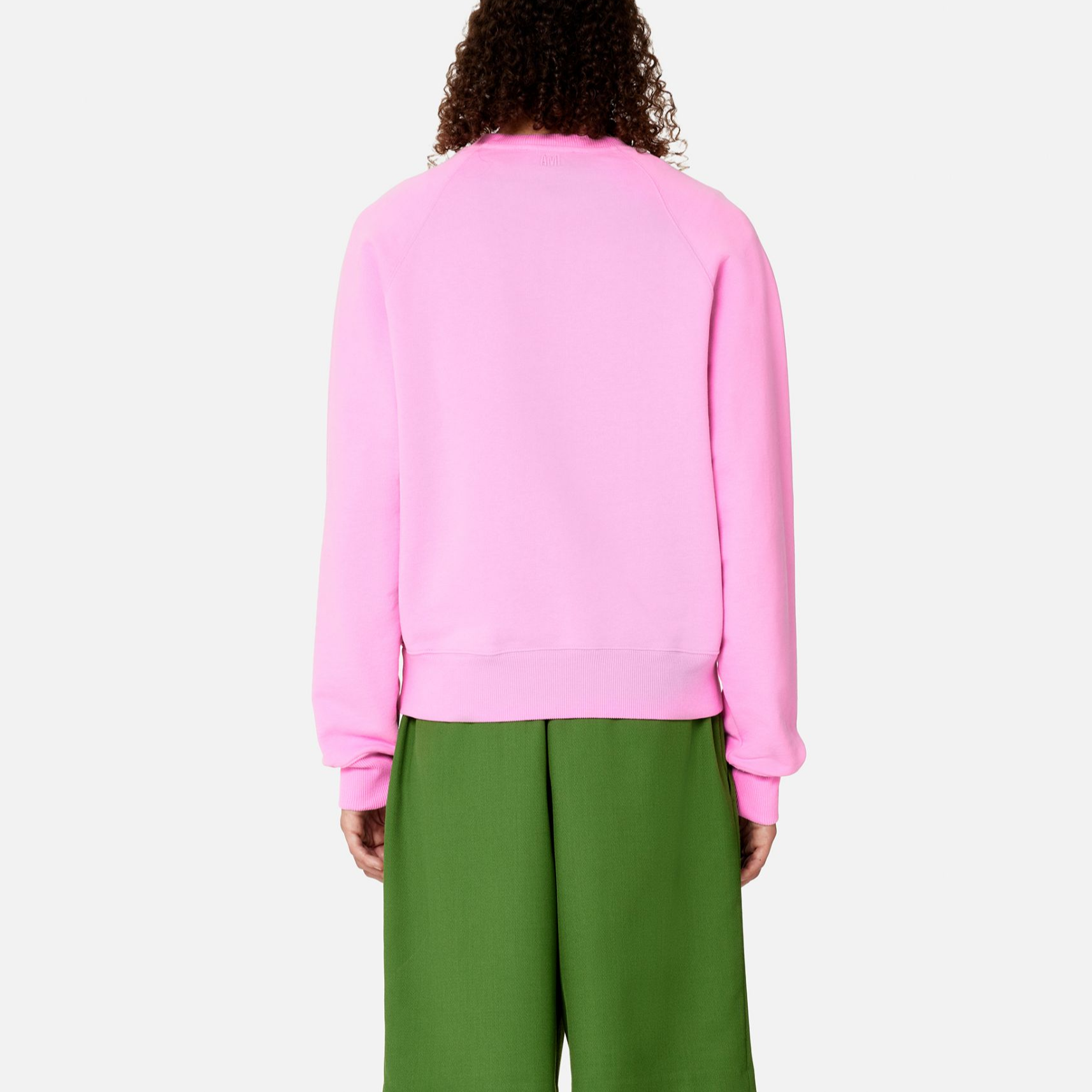 Purchase Ami Paris SS23粉色爱心刺绣男女同款宽松棉质套头卫衣 USW004747-663