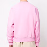 Sizing Ami Paris AMIPARIS SS23 Pink Heart Embroidery Unisex Oversized Cotton Pullover Sweatshirt. USW004747-663
