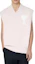 Shop Ami Paris AMIPARIS 2023春夏粉色心形印花V领无袖马甲 男女同款 SPEUKS805062-655