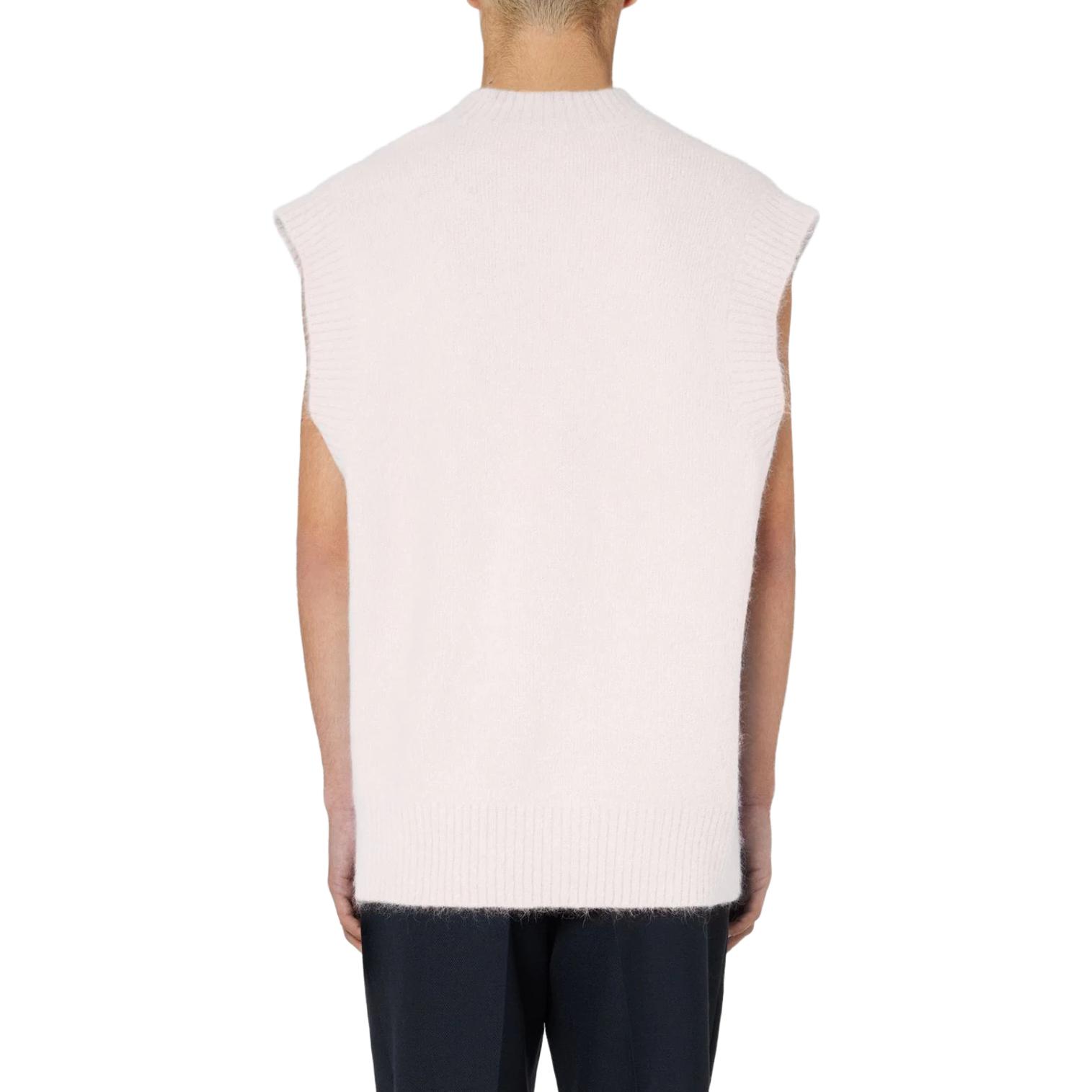 Purchase Ami Paris AMIPARIS 2023春夏粉色心形印花V领无袖马甲 男女同款 SPEUKS805062-655