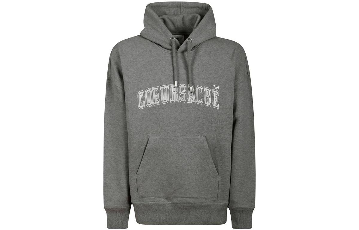 Ami Paris AMIPARIS SS23 Solid Color Letter Logo Hoodie  Long Sleeve Grey. USW209747-055