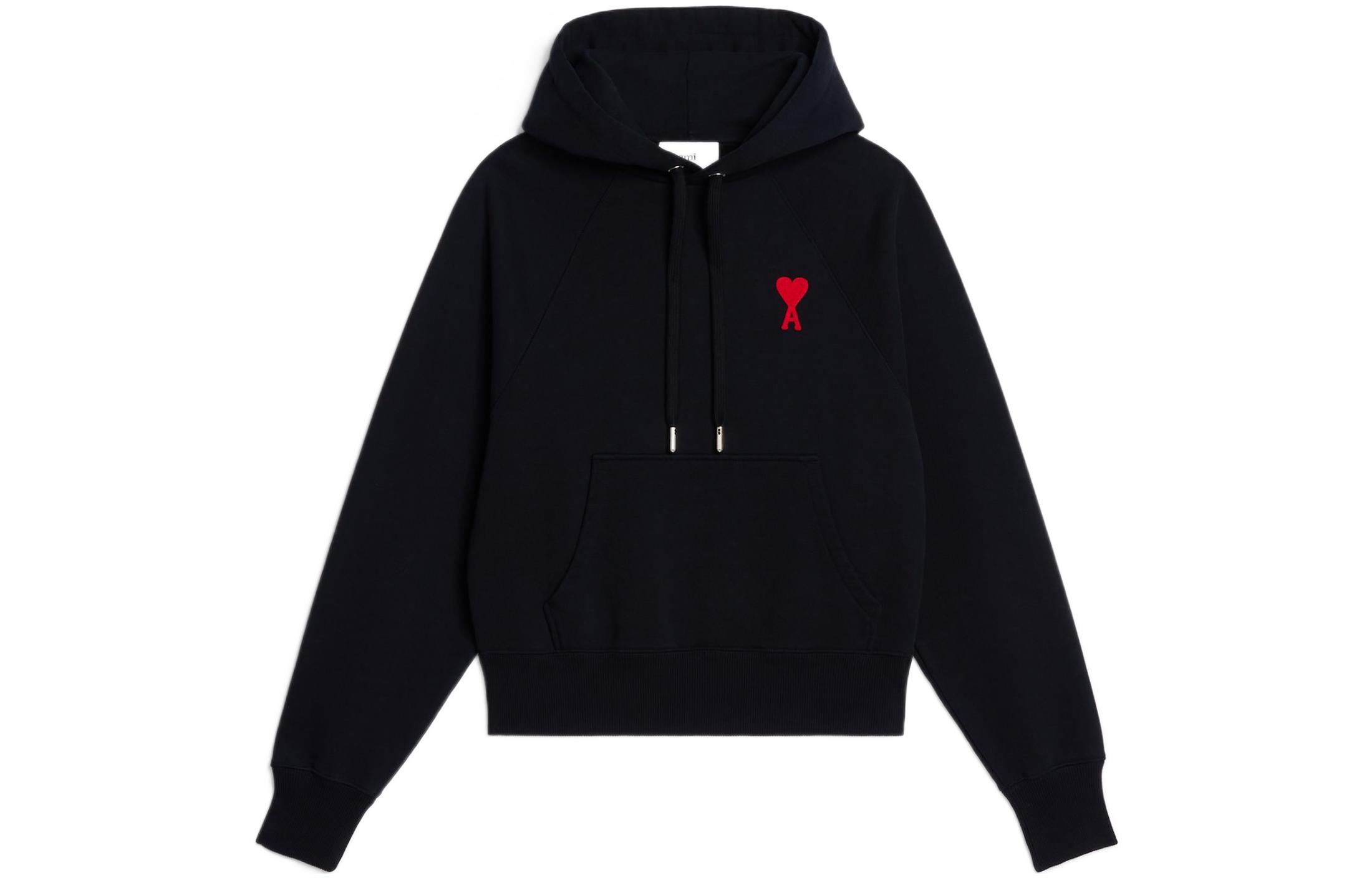 Ami Paris AMIPARIS SS23 Solid Logo Embroidered Pullover Sweatshirt Black - . USW204747-009