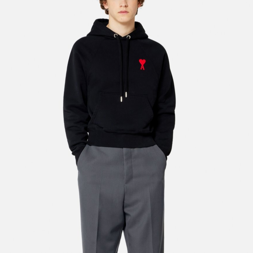 Ami Paris AMIPARIS SS23 Solid Logo Embroidered Pullover Sweatshirt Black - . USW204747-009 圖 4