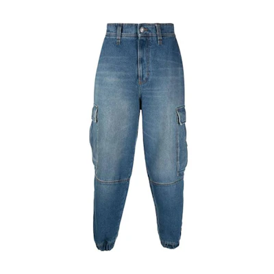Ami Paris AMIPARIS SS23 Washed Effect Jogger Jeans Blue HTR210DE0001-480