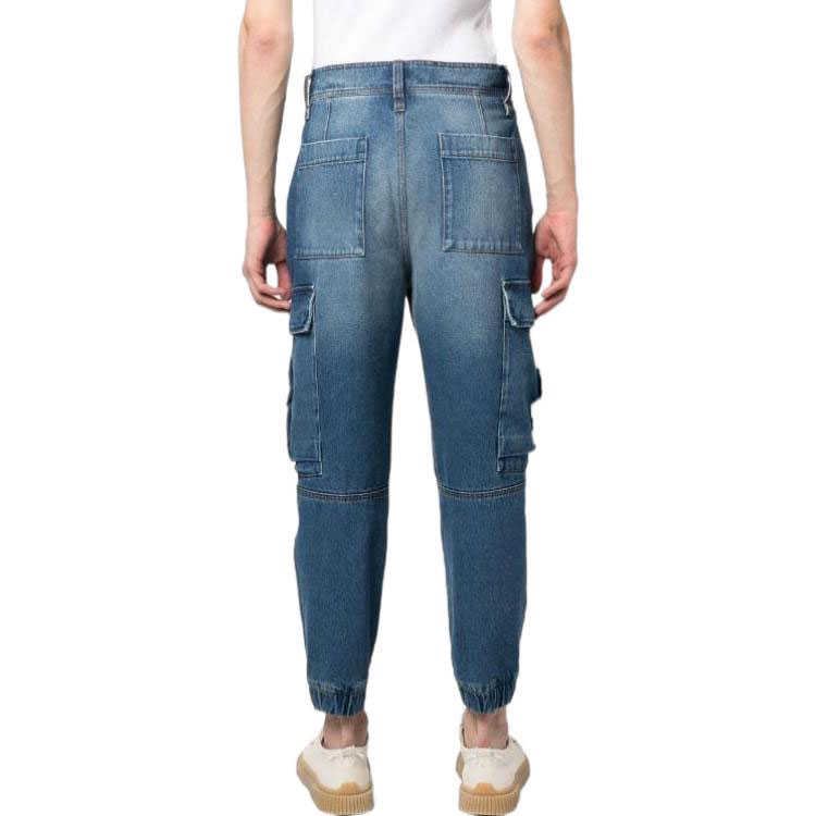 Shop Ami Paris AMIPARIS SS23 Jeans Jogger Efecto Lavado Azul HTR210DE0001-480