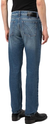 Ami Paris AMIPARIS SS23 男士藍色高腰鈕扣長牛仔褲 HTR001DE0001-001 Purchase Ami Paris AMIPARIS SS23 男士藍色高腰鈕扣長牛仔褲 HTR001DE0001-001