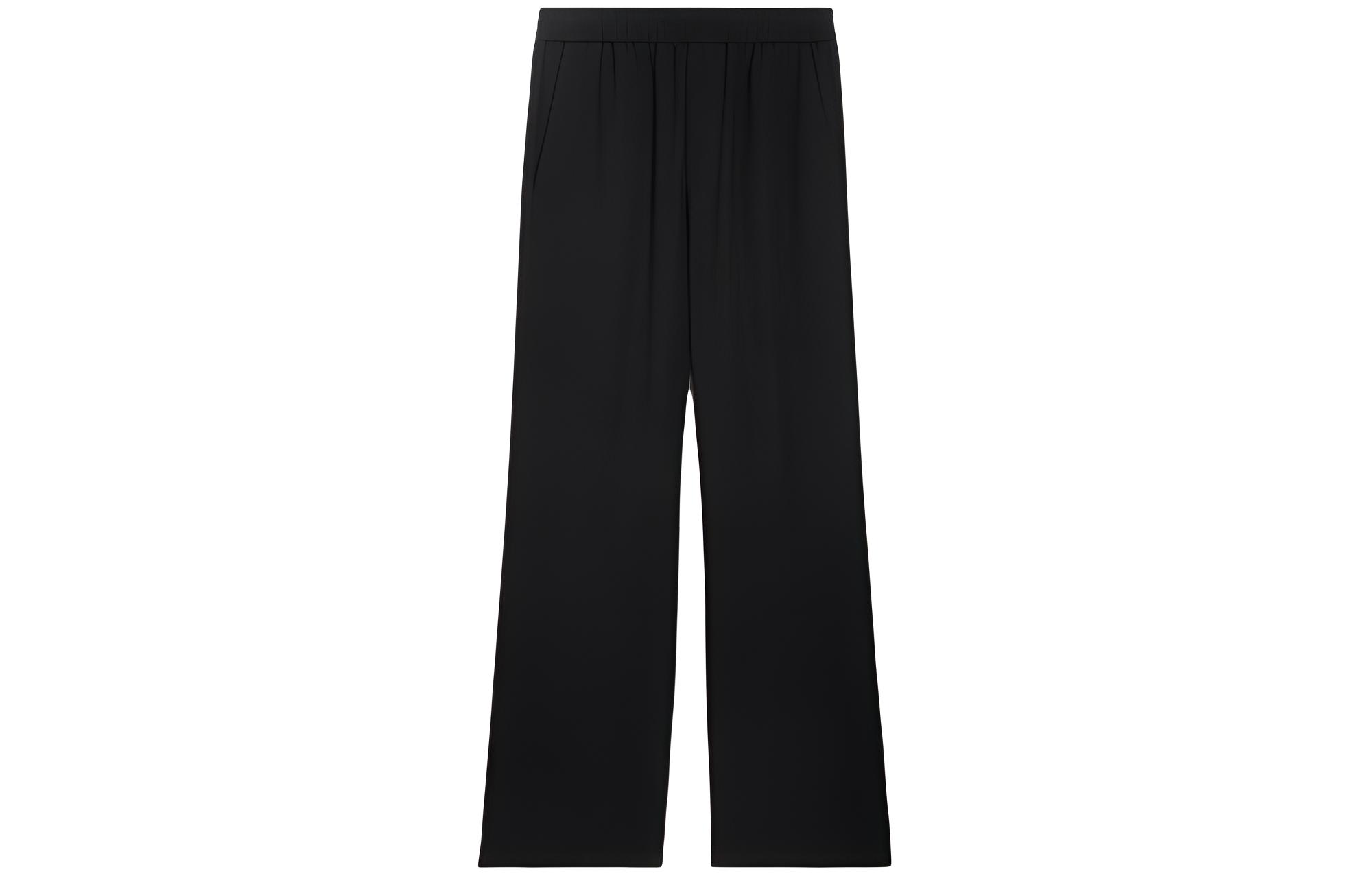 Ami Paris AMIPARIS SS24  Black Relaxed Straight-Fit Pants with Metal Heart Design AHTR211VI0007-001