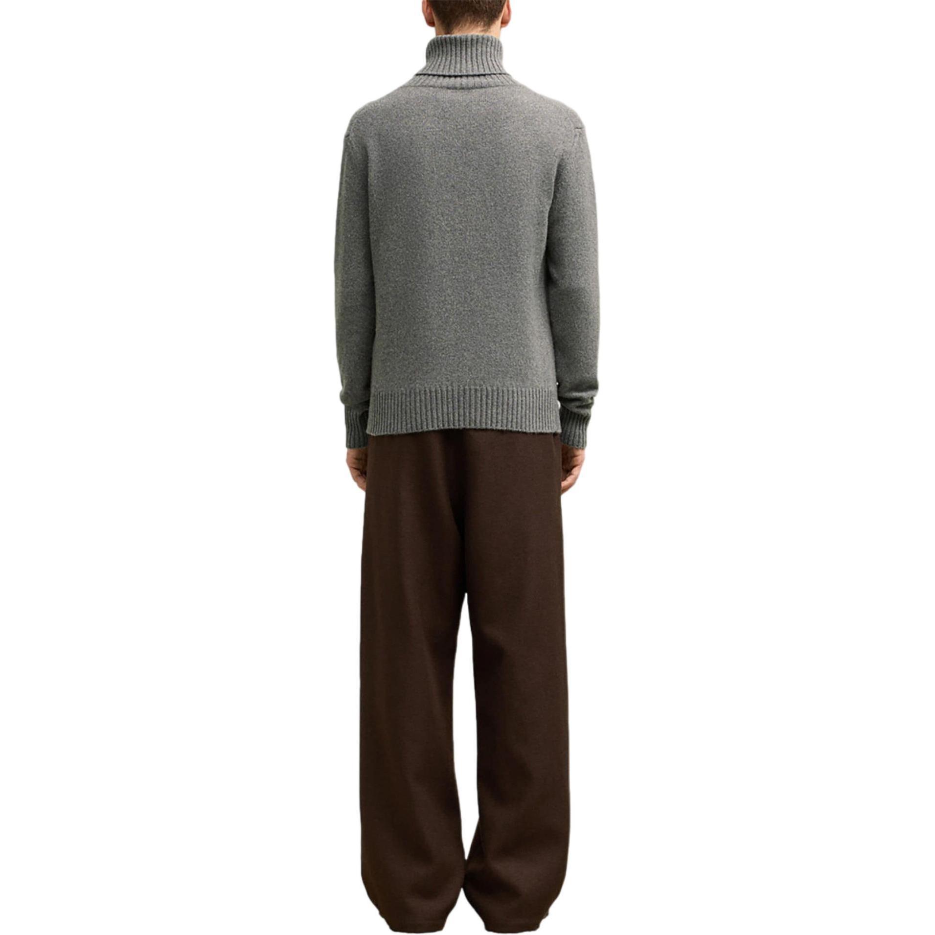 Ami Paris AMIPARIS SS24  Grey Turtleneck Oversized Knit Sweater Long Sleeve HKS457005-GREY 圖 5