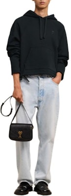 Ami Paris AMIPARIS SS24 Sudadera Unisex Negra con Diseño Corazón. USW2267302-001 Purchase Ami Paris AMIPARIS SS24 Sudadera Unisex Negra con Diseño Corazón. USW2267302-001