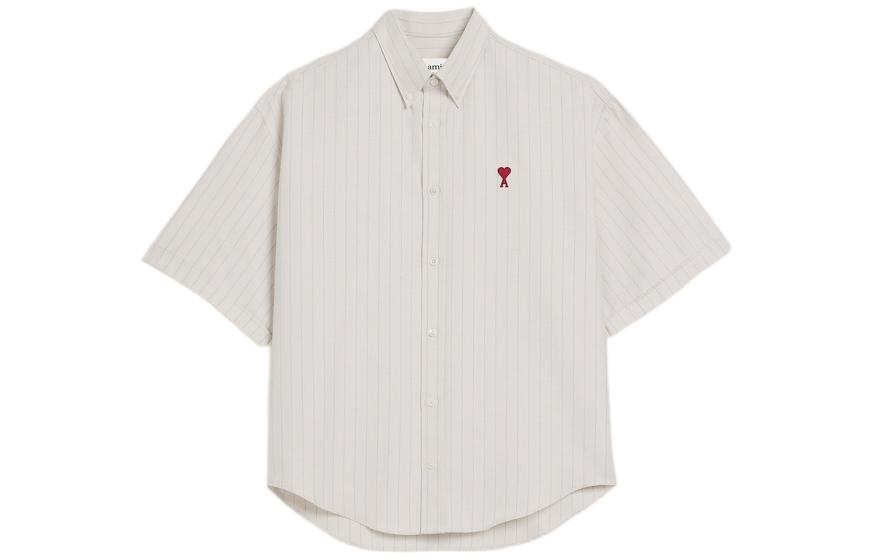 Order Ami Paris SS24藍色愛心條紋寬鬆版襯衫 男女款 HSH230CO0067-195