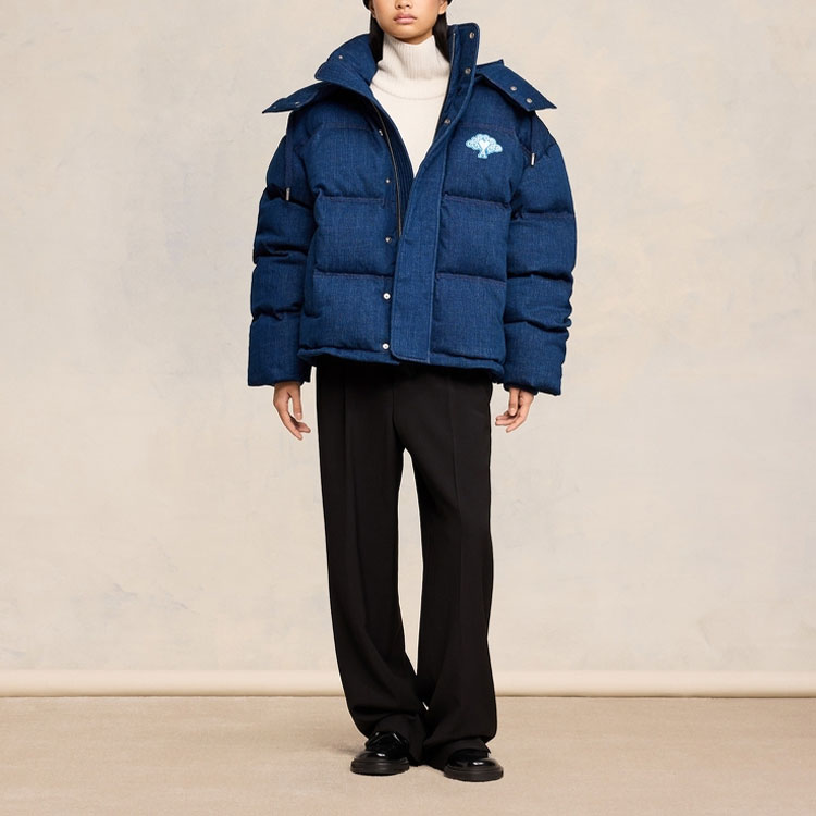 Ami Paris AMIPARIS SS24 Dragon Capsule Unisex Hooded Denim Down Jacket - Faded Blue. SPUJK509DN0097-480 圖 4